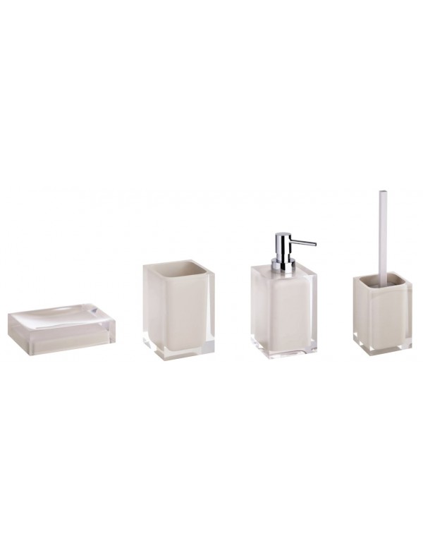 Set de 4 accessoires de salle de bain à poser VISTA en résine