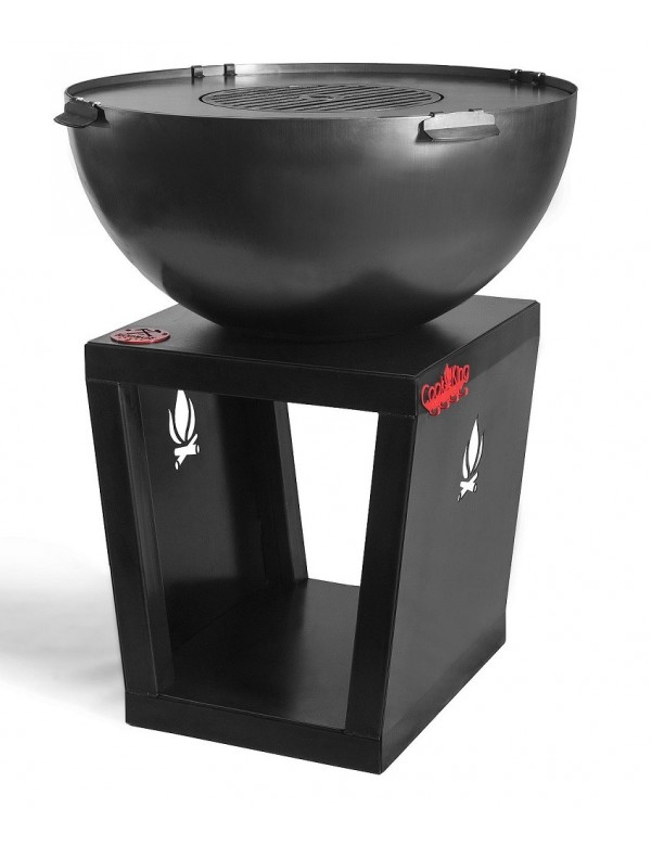 Braséro Barbecue Premium « SANTOS » 85 cm avec plaque de cuisson et range bois