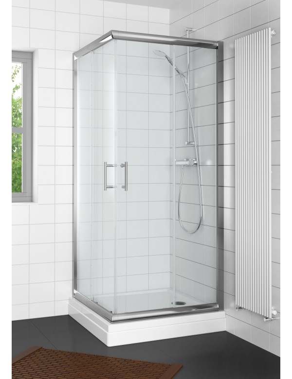 Receveur de douche carré RIHO DAVOS 261 100x100x4,5cm, avec pieds et tablier