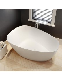 Baignoire îlot en solid surface RIHO TOLEDO 160x79-110x56-62 cm