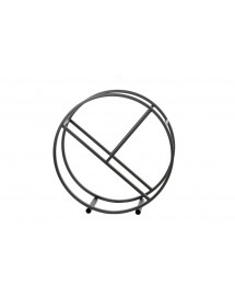 Range-bûches rond DIEGO en acier noir Ø 80 cm