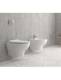 Bidet suspendu en porcelaine EOLIS 52x30x35 cm