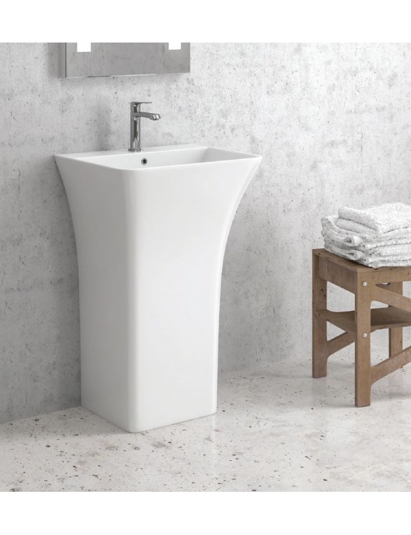 Lavabo totem ALIN 83x43,5x55 cm en céramique