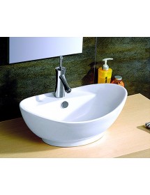 Vasque ovale à poser MISSASSA 59x39x21 cm en céramique