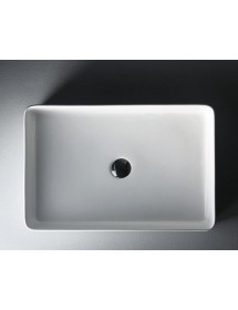 Vasque à poser sans trou rectangulaire DINE 60,5x40,5x11 cm