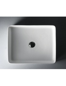 Vasque à poser sans trou rectangulaire ZOU 51x40,5x11 cm