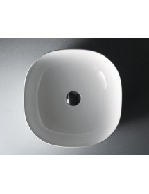 Vasque carrée à poser sans trou JEY 41x41x15 cm
