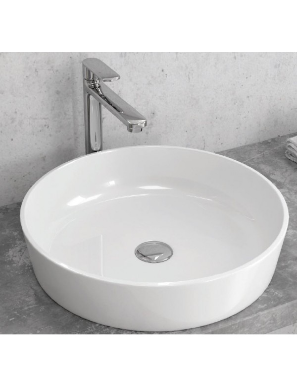 Vasque ronde à poser sans trou PESTAK 48x48x10 cm