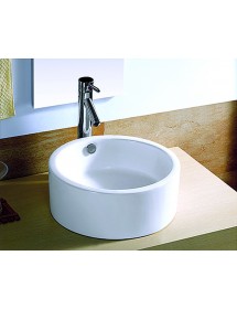 Vasque ronde à poser sans trou BACHACHE 42,5x42,5x16,5 cm