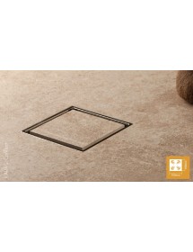 Drain de douche carré en acier inoxydable CONFLUO CERAMIC