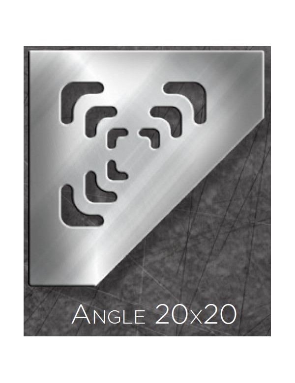 Drain de douche de coin en acier inoxydable CONFLUO ANGLE 20x20 cm