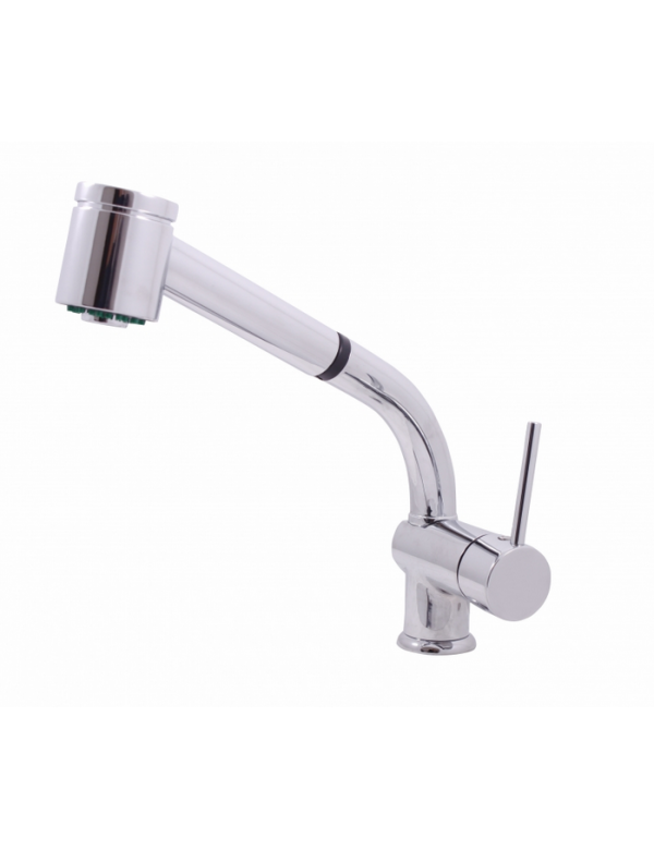 Mitigeur évier SEINA avec douchette extractible en laiton chromé