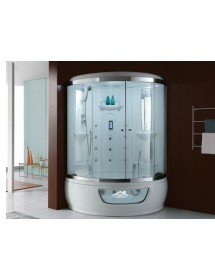 Cabine de douche complète angulaire hydromassante ELENA 150x150 cm x 220 cm