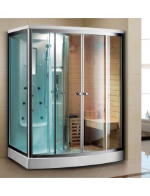 Cabine de douche hydromassante sauna-hammam