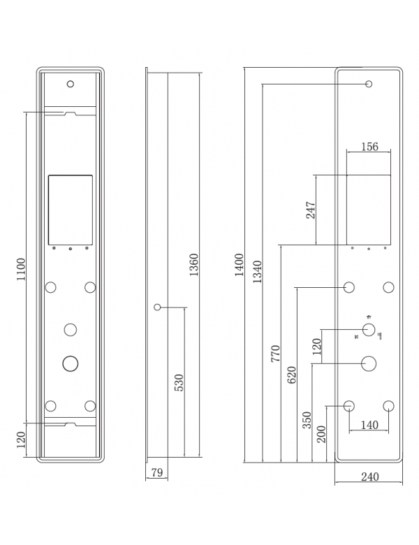 Colonne de douche hydromassante CLIO en verre trempé 140 cm