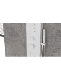 Colonne de douche hydromassante SUE en aluminium 140x20x6,5  cm