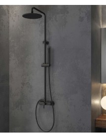 Colonne de douche ARTEMIS avec douchette en laiton noir 119cm