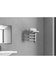 Radiateur sèche-serviette avec porte-serviette DESIGN 1 25 x50x 35 cm en chrome