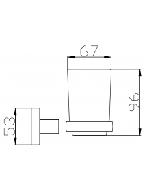 Porte-verre COLORADO en laiton chromé et en verre 9,6x5,3x6,7cm Porte-verre COLORADO en laiton chromé et en verre 9,6x5,3x6,7cm