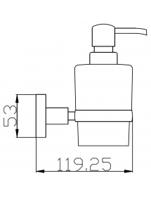 Distributeur de savon liquide en verre COLORADO 11,93x5,3 cm
