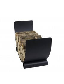 Porte bûches demi-lune TURYN en acier noir