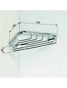 Porte-savon d'angle CYTRO en laiton chromé 17x10x3 cm Porte-savon d'angle CYTRO en laiton chromé 17x10x3 cm