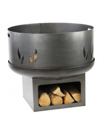 Pare-feu droit pour brasero en acier 60cm, 70cm, 80cm