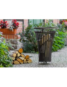 Chauffe terrasse, braséro en acier noir FLAME Ø 40 cm