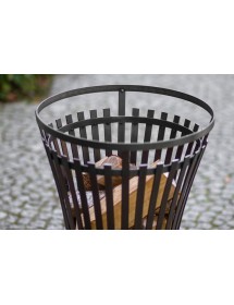 Chauffe terrasse, braséro en acier noir FLAME Ø 40 cm