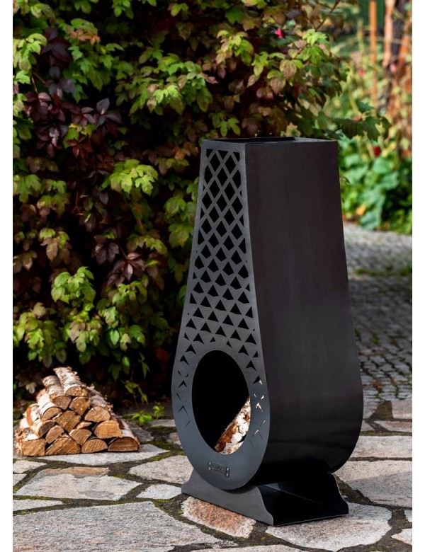 Cheminée d’extérieur en acier AVANGARDO 50x33x108cm