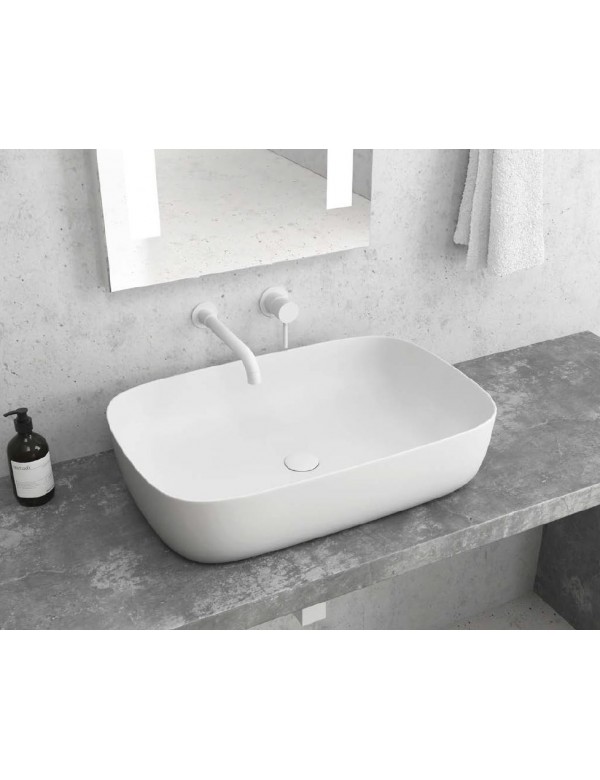 Vasque rectangulaire MILOS à poser sur un meuble de bain 60x39x14,5 cm Vasque rectangulaire MILOS à poser sur un meuble de bain 60x39x14,5 cm