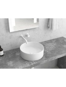 Vasque ronde blanche à poser sans trou JEY-M Ø 35,5 x 12 cm