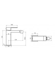Mitigeur bidet DELOS NERO en laiton noir