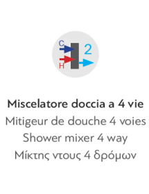 Mitigeur de douche à encastrer ANDARE avec inverseur en chrome