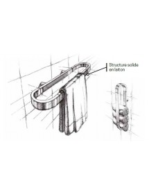 Porte-serviette mural NOVELLINI en laiton chromé