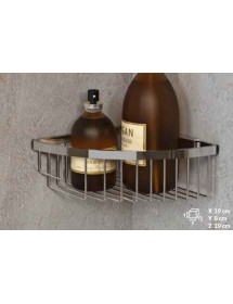 Porte-savon d'angle, panier détachable NOVELLINI en laiton chromé Porte-savon d'angle, panier détachable NOVELLINI en laiton chromé