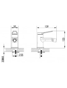 Mitigeur bidet ANDARE en chrome
