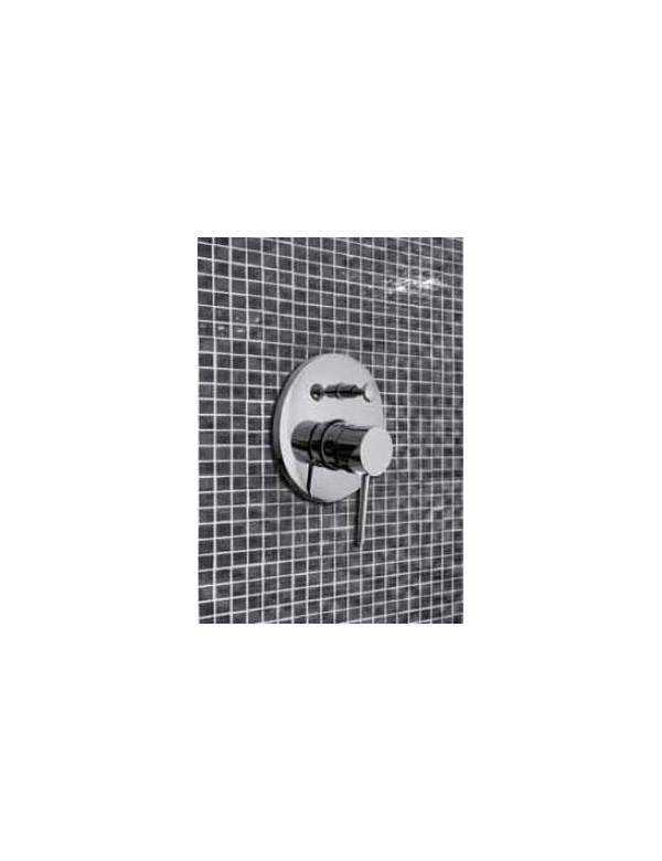 Mitigeur douche mural encastrable SEINA laiton chromé avec commutateur