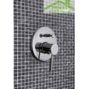 Mitigeur douche mural encastrable SEINA laiton chromé avec commutateur