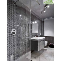 Mitigeur douche mural encastrable SEINA laiton chromé avec commutateur