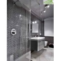 Mitigeur douche mural encastrable SEINA laiton chromé avec commutateur