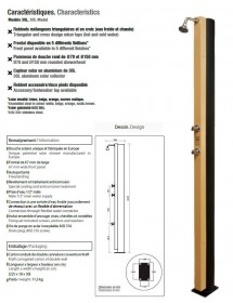Douche de piscine solaire 30L avec rince pieds