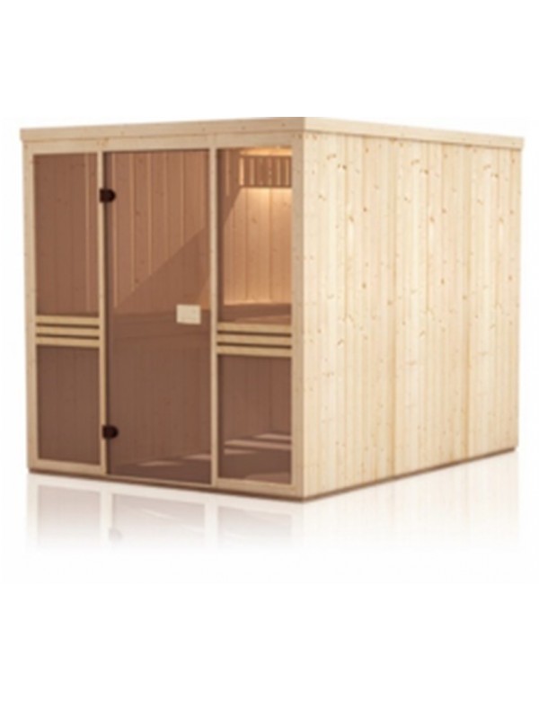 Cabine de Sauna finlandais PERHE 6 places 175x194 x H.199 cm