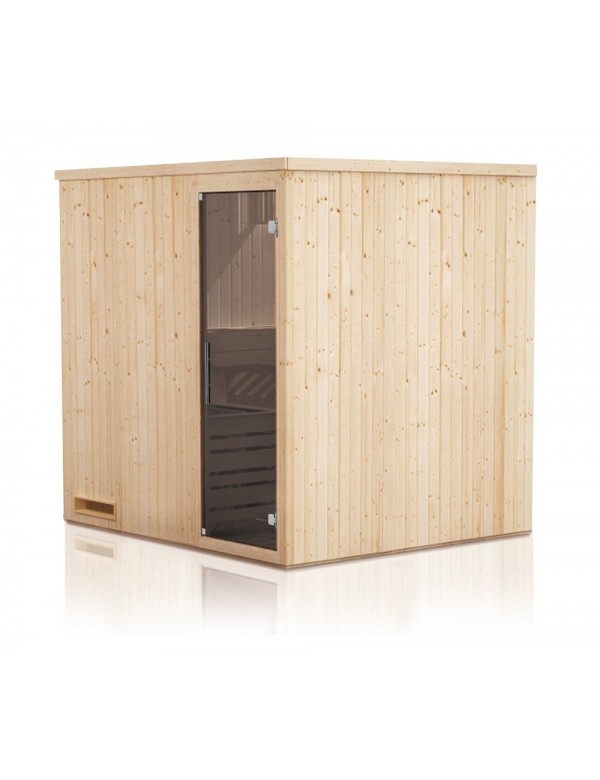 Sauna finlandais carré PERHE 7/8 places 244x244 x H.199 cm