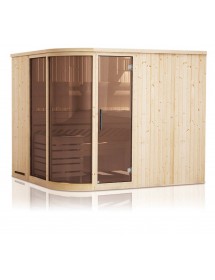 Cabine de sauna arque finlandais MAFANA 4 places 194x194 x H.199 cm