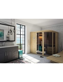 Cabine de sauna ARQUE finlandais KILA 6/7 places 244x194 x H.199 cm