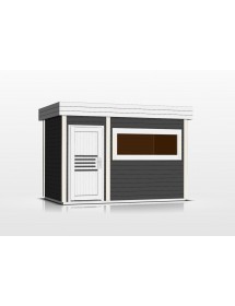 Cabine de sauna extérieur MAGNOLIA 6 places 353,8x203,8 x H.259 cm