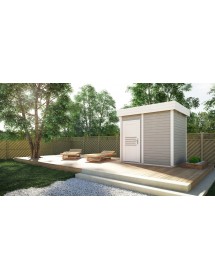 Cabine de sauna extérieur PRYMULA 4 places 253,8x203,8 x H.259 cm