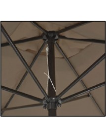 Parasol droit rectangulaire VIENA en fibre 2x3 m