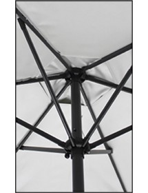 Parasol droit hexagone CARACAS en fibre 3x3 m